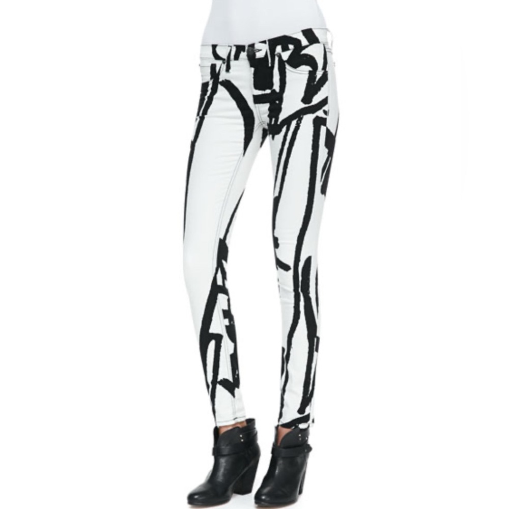 NWT Rag & Bone Abstract Denim “Legging” size 25